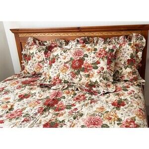 Vintage Ralph Lauren Post Road Constance Duvet Cover & 3 Pillow Shams Full/Queen